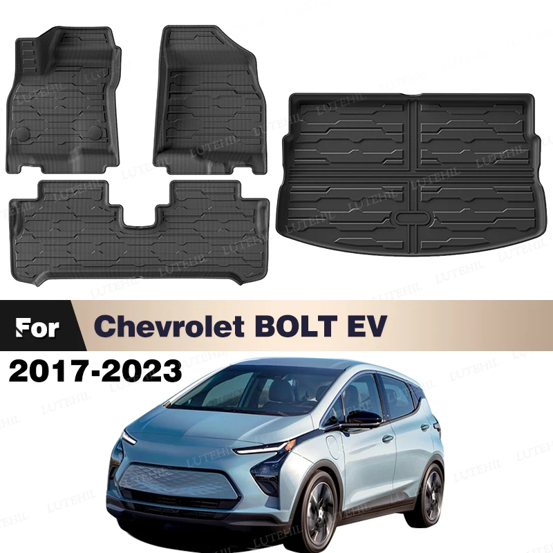 

LUTEHIL All-Weather TPE Floor Mat Trunk Mat For Chevrolet BOLT EV 2017-2023 2022 2021 2020 Carpet Cover Auto Interior Accessorie