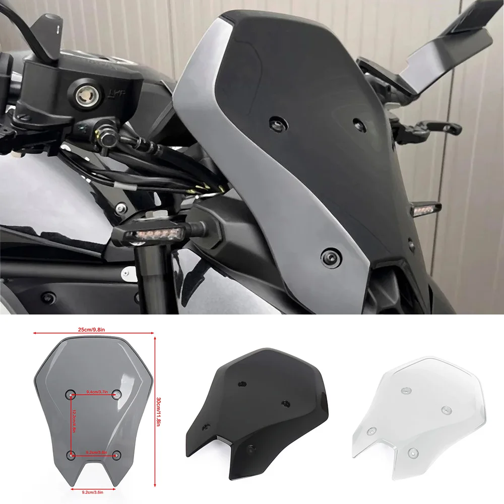 

2025 Z900 Motorcycle Black Front Windscreen Windshield Fly Screen Shield Wind Deflector Accessories For Kawasaki Z900 Z 900 SE