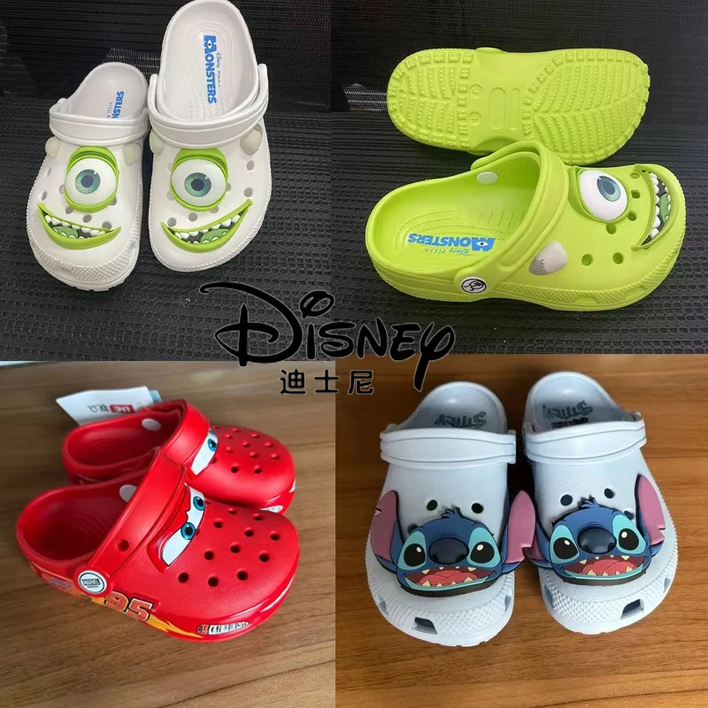 Disney Mcqueens Pixar dibujos animados sólido impermeable zapatillas sandalias con agujeros sandalias al aire libre Casual transpirable EVA zapatos para adultos regalo