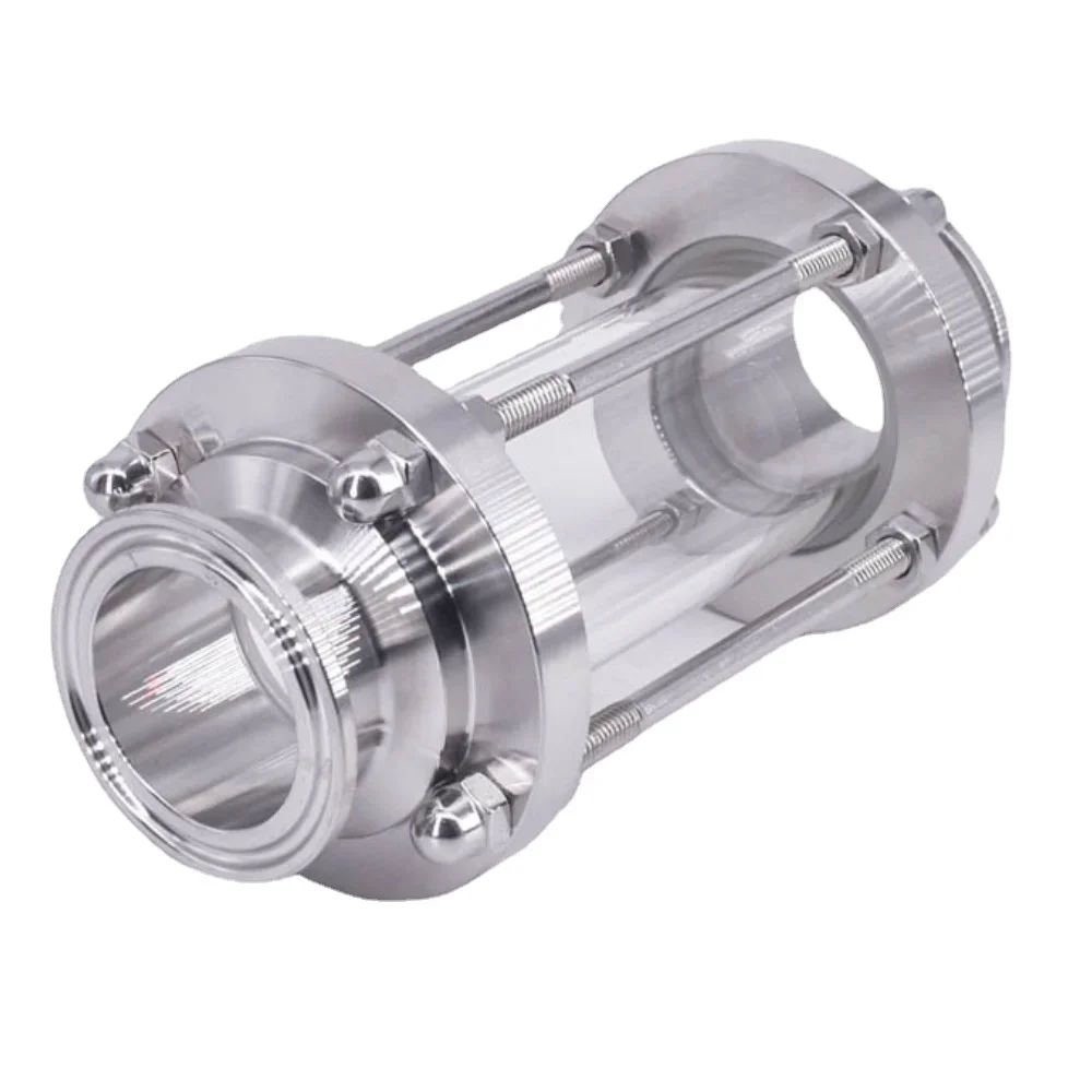 

Brewing Diopter 2" Tri Clamp Ferrule Flange 64mm Fit 51mm Pipe OD Sanitary Flow Sight Glass SUS304 Stainless Steel Homebrew Beer