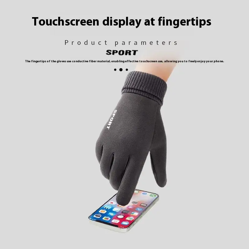 Autumn Winter Outdoor Cycling Gloves Gym Fitness Sports Running Warm Touch Screen Nonslip Gloves Motorcycle Gloves Men