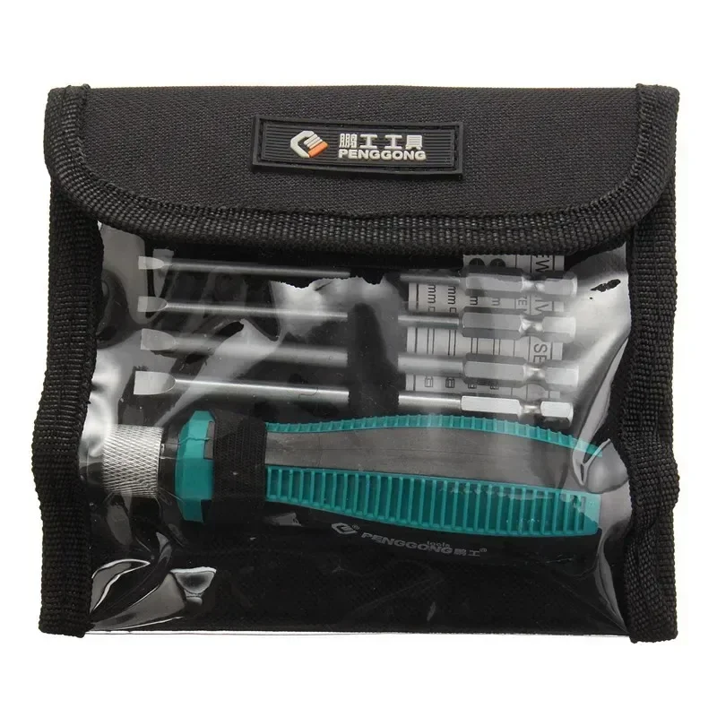 9Pcs Precision Screwdriver SetMini Screwdrivers Repair Kit Bag 8 Insert Bits+1Pc Rubber Handle Tool Assorted Screwdriver Set