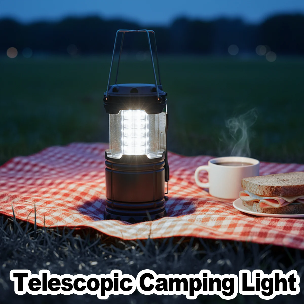 

Black Camping Lantern Bright Battery Operated Waterproof Light Cob Led Battey Powered Emergency Lanterns Lightweight Flashlight