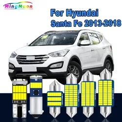 9X Car Led Interior Light Kit For Hyundai Santa Fe 2013 2014 2015 2016 2017 2018 Map Reading Trunk Dome License Plate Lamps