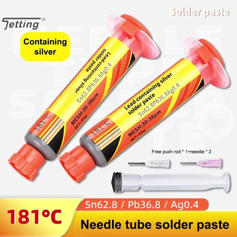 Lead-containing And 181-degree Silver-bearing Solder Paste For Syringe Soldering Applied In SMT (Surface Mount Technology) Chip