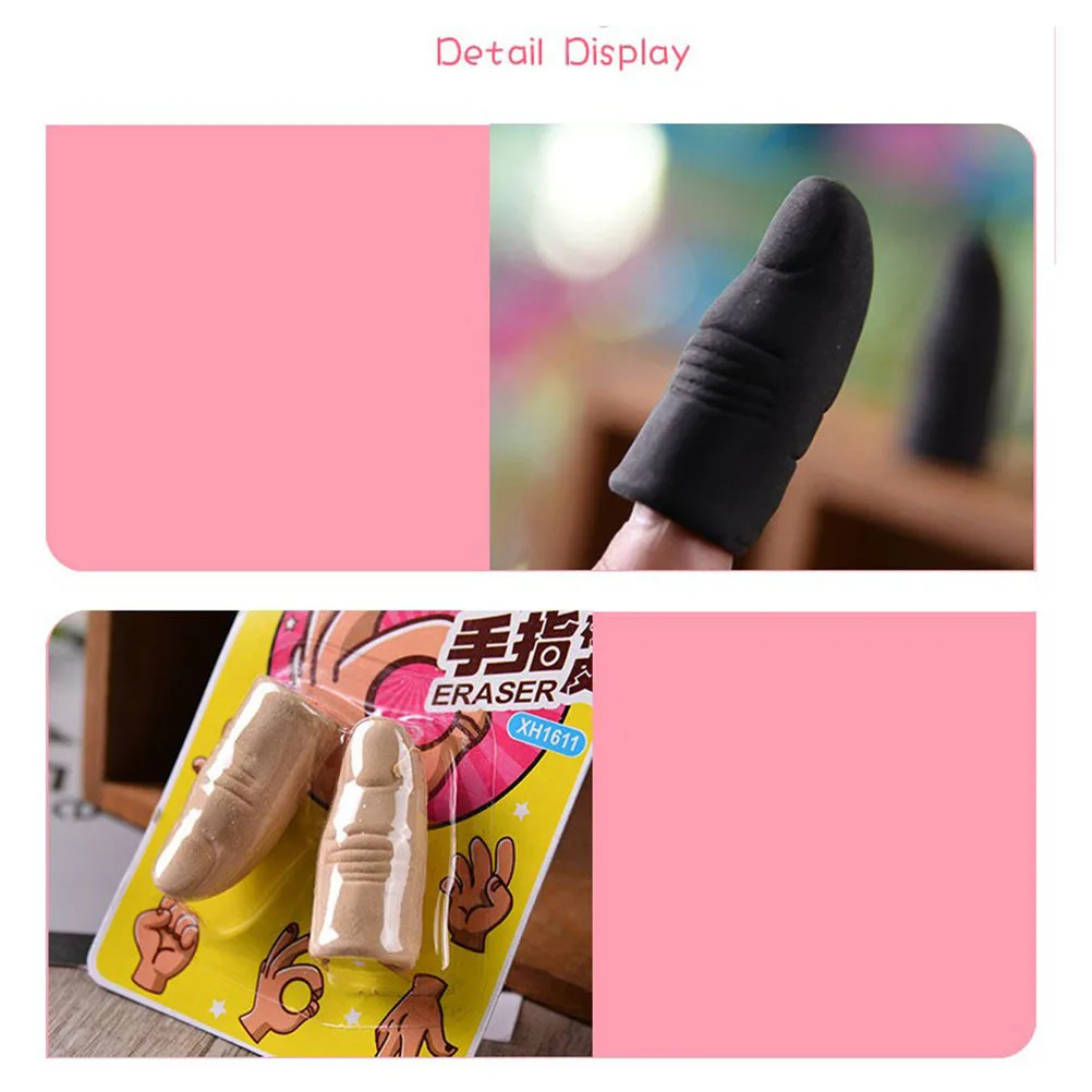 

20pcs Thumb Shape Eraser Eco-Friendly Non-Toxic Pencil Erasing For Kids Students Writing Drafting Correction Creative Stationery