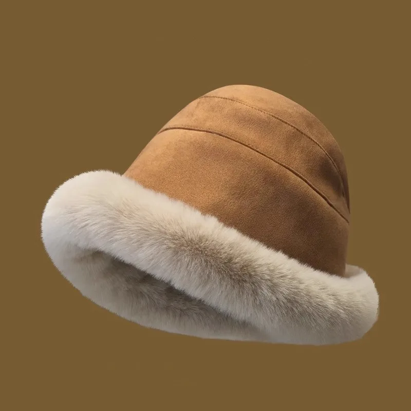 

High Quality Velvet Thickened Warm Cotton Hat, Cold Proof And Ear Protecting Fisherman Hat