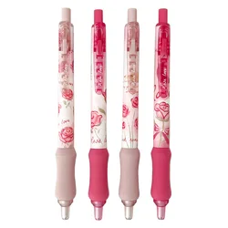 4pcs Rose Love Mechanical Pencil Set Pink Romantic Press Type 0.5mm Refills Office School Student A7422