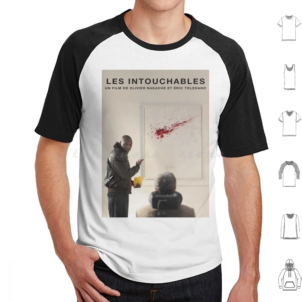 Les Intouchables Film Movie Poster T Shirt Big Size 100% Cotton Les Intouchables Film French Movie Comedie Comedy