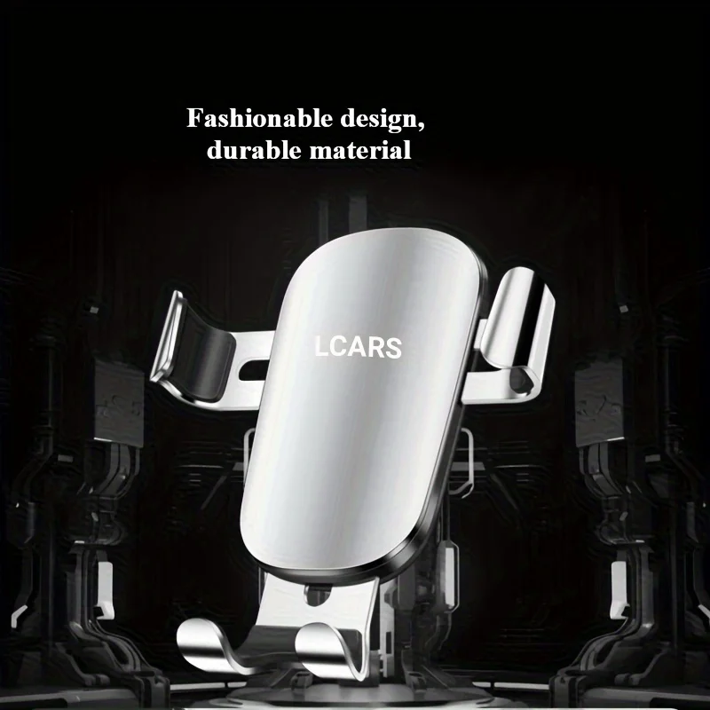 Lcars Car Dashboard Phone Holder Suitable for Car Phone Navigation and Entertainment, with a Clip-On Alloy Panel Base Made of Abs Material, 2026 New Model Car Phone Holder, Gravity-Type Dashboard Clip for Car Navigation, Anti-Shake Support Bracket (Cannot Hold the Phone Horizontally, Can Only Hold t