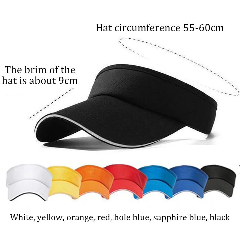 Hollow Top Cotton Sun Hat Adjustable Running Tennis Golf Sunshade Cap Unisex