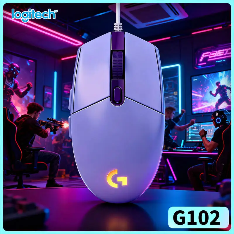 Logitech G102 Prodigy Mouse, 8x Faster Response, 20M Clicks, RGB Lighting, 6 Keys for Work and Play