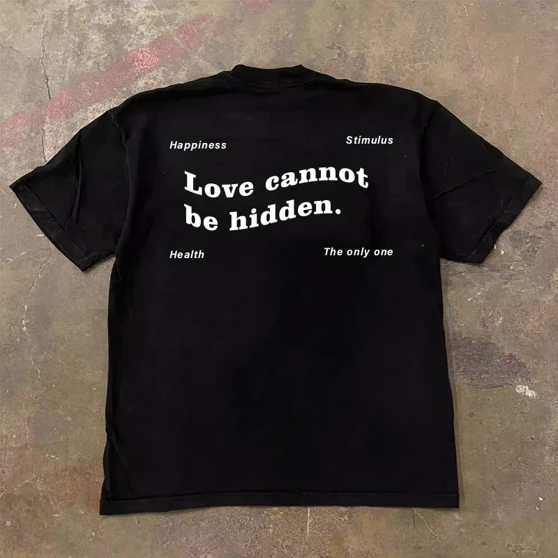 Loose Fit Short Sleeve T-Shirt Pure Cotton Double Thread Women's Style Heavyweight Couple's Tee Casual Summer Fashion