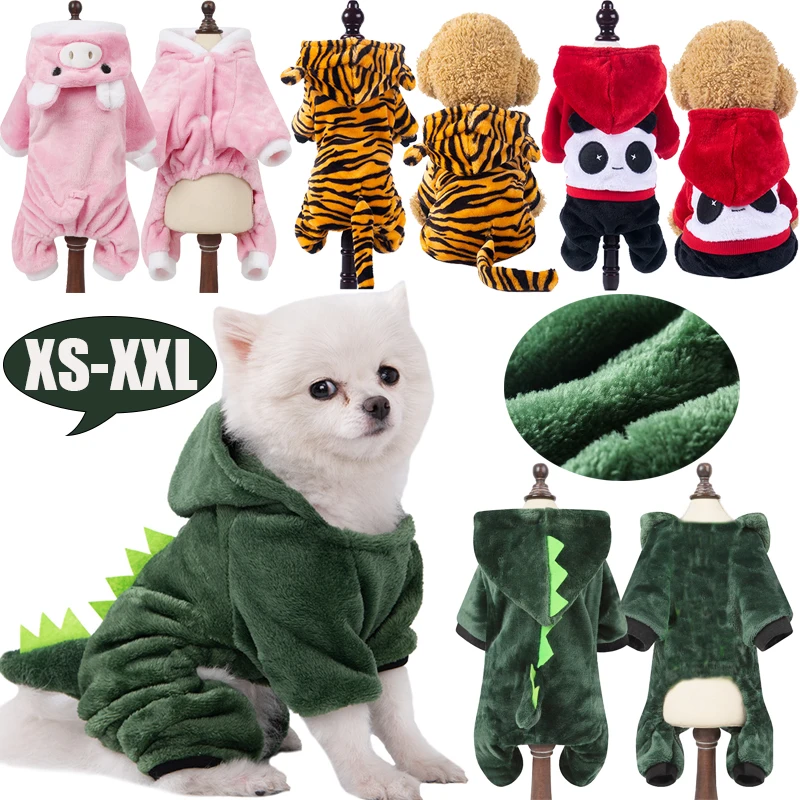 

Pet Clothes for Small Medium Dogs Flannel Dog Jumpsuits Soft Comfortable Winter Warm Dog Cat Costume Chihuahua Teddy Pet Coats