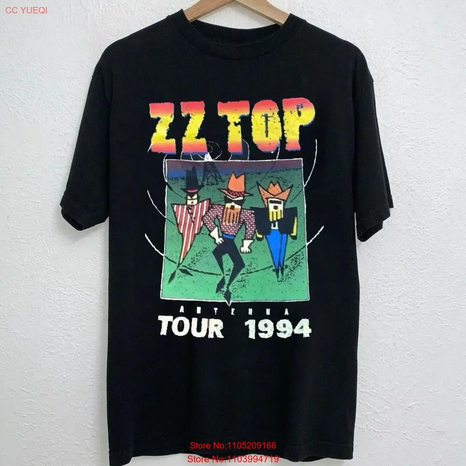 

Vintage 90s 1994 ZZ Top Antenna Tour Black All Size T Shirt vintage Washed fashion Top For Everyday Wear Breathable Stretched