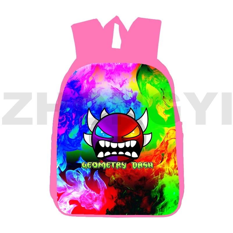 

Creative Design Angry Geometry Dash Backpack for Children Girls Kindergarten Schoolbags Fashion Business Notebook Urban Satchel