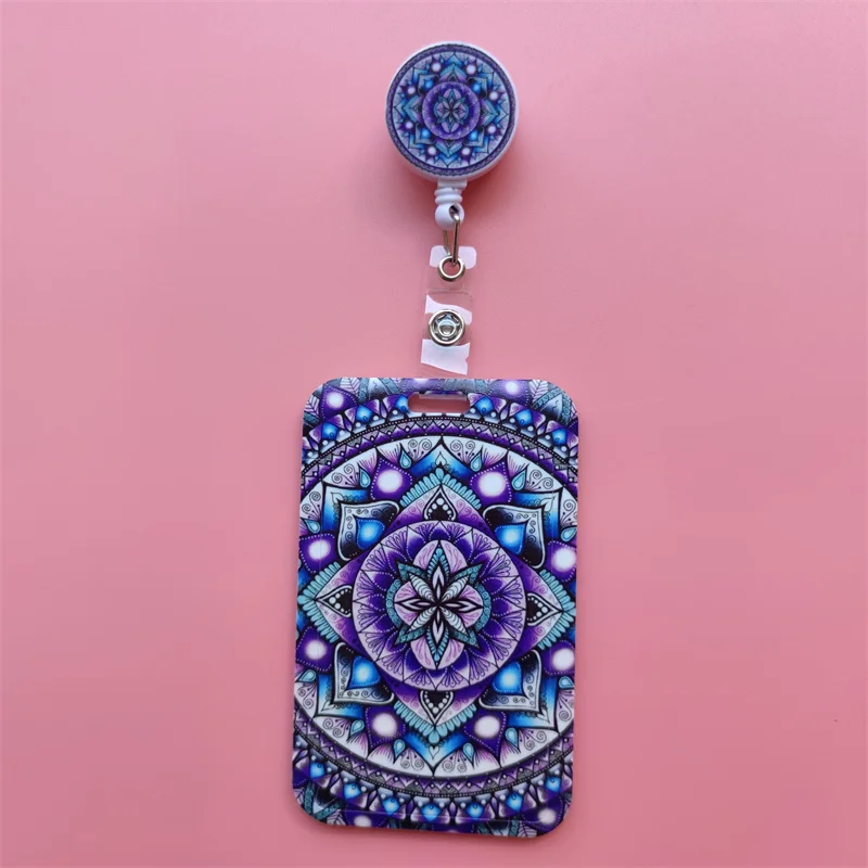 Mandala Ausziehbarer Kartenhalter mit Schnalle für Damen, Geschäfts-Ausweisklammer, Kartenhalter für Mädchen, Ärzte, Krankenschwestern, Ausweishalter – Detail 20