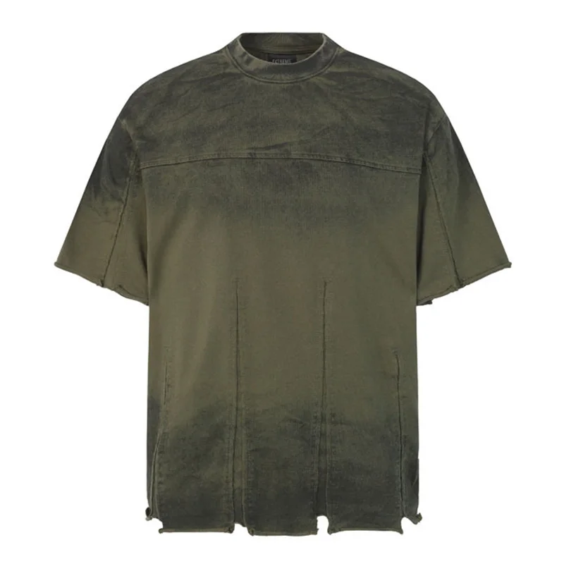 

Oversized Hip Hop Ripped Casual T shirts Streetwear Harakuju Vintage Top Tees For Male