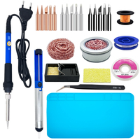 Adjustable Temperature Electric Soldering Iron 220V 110V 60W 80W Welding Solder Rework Station Heat Pencil Tips Repair Tool Kit