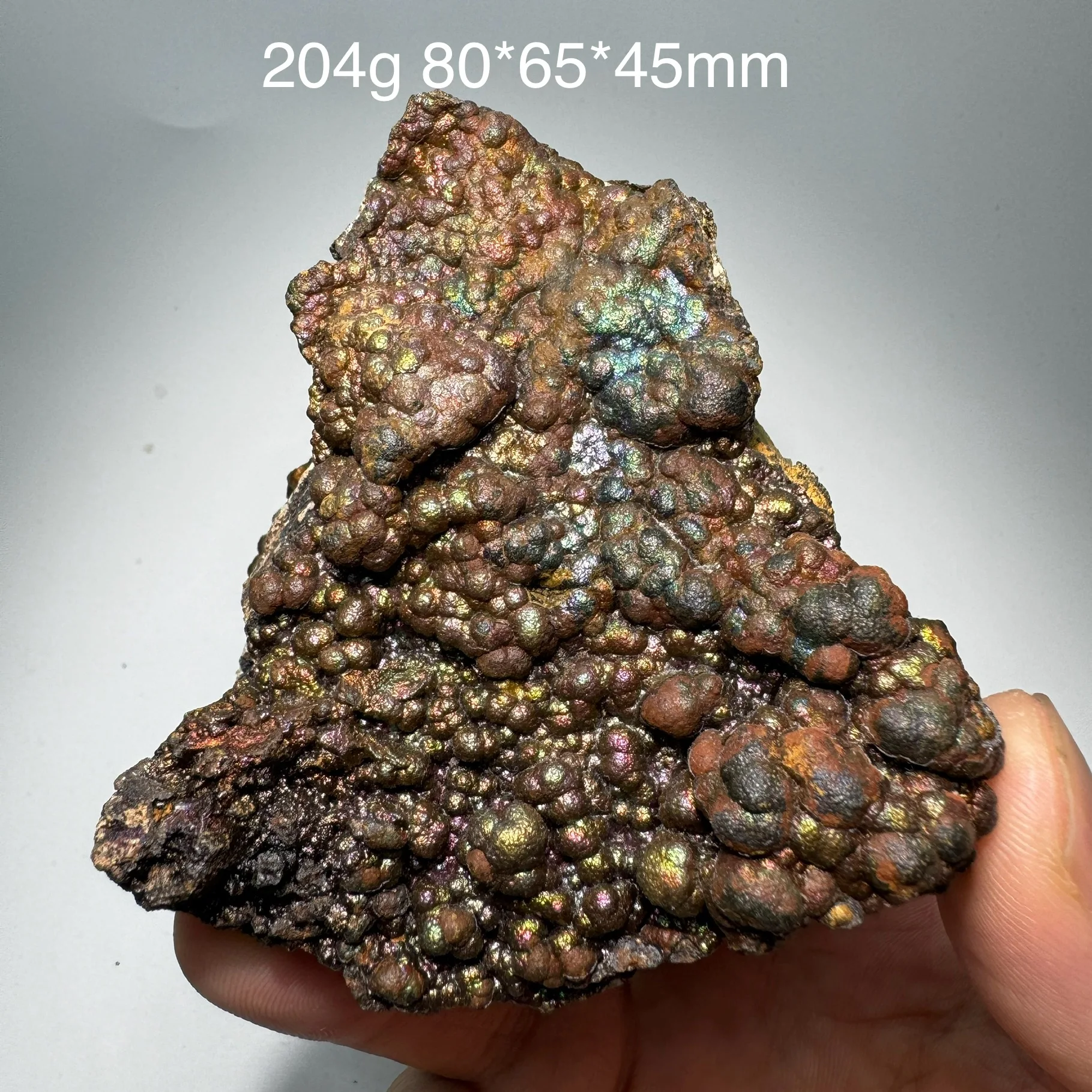 204g Natural Colourful Spherical Limonite Specimen Crystal Mineral Quartz Rock Healing Stone Desk Decor