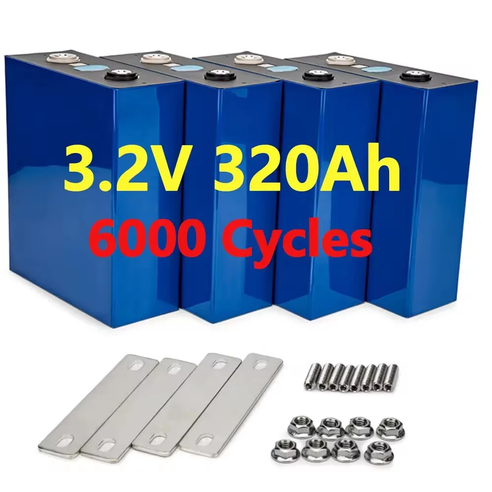 Brand New 3.2V Lifepo4 320Ah Battery 1-16PCS DIY 12V 24V 36V 48V High Capacity Cell Grade A Lifepo4 Battery RV With Busbars