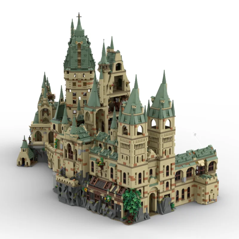 Moc Mattoni da costruzione Film scolastiche magiche Modello modulare Castello medievale Tecnologia Blocchi Regali Giocattoli di Natale Set fai da te Assemblaggio