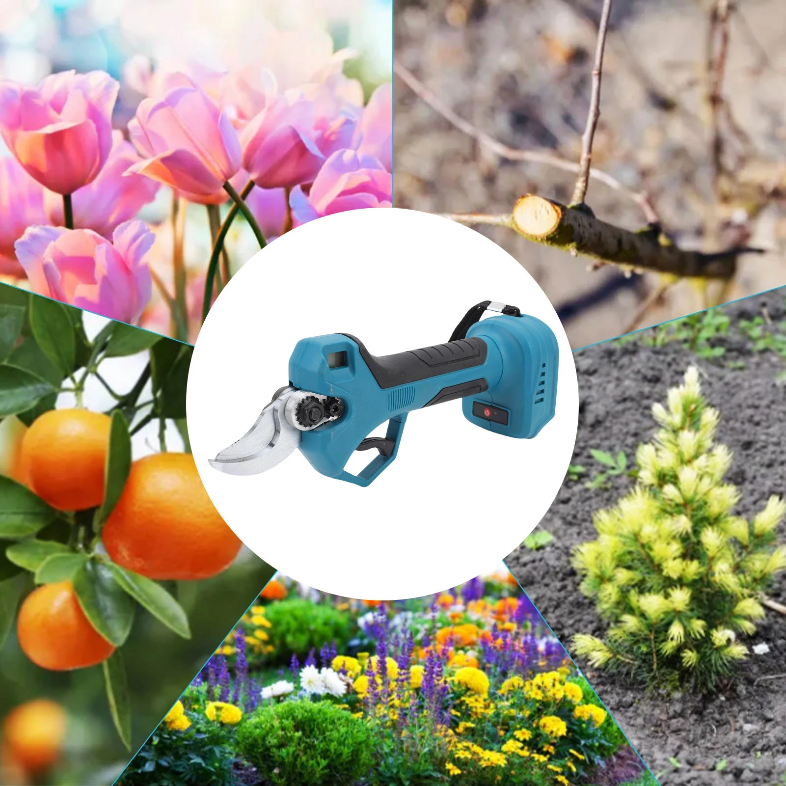 

Electric Pruning Shears Digital Display SK5 Blade 30mm Maximum Cutting Diameter Rechargeable Garden Pruner for Orchard Yard