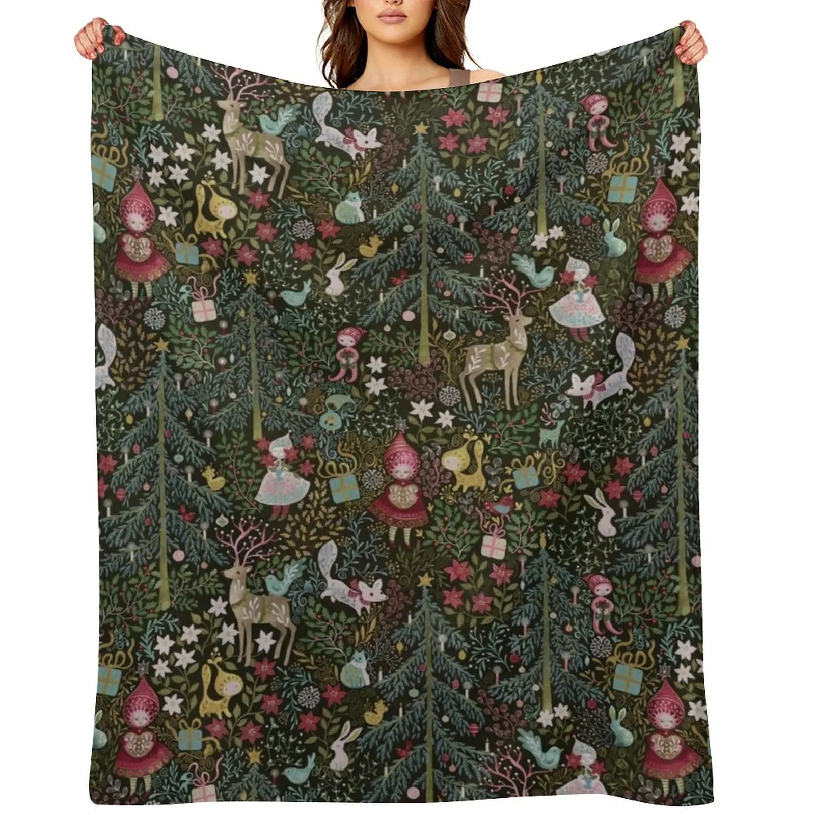 

Maximalism Christmas Throw Blanket Bed linens Blankets For Baby Thins For Sofa Thin Blankets