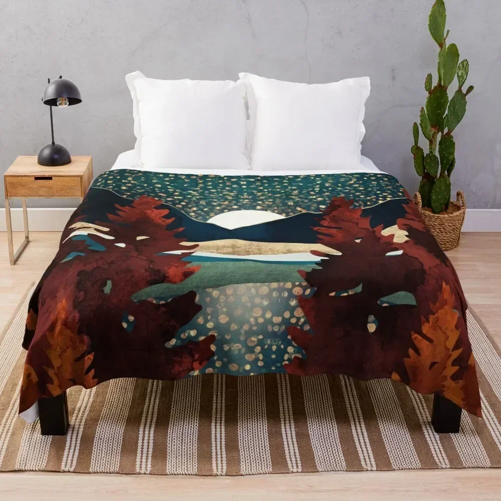 

Star Sky Reflection Throw Blanket No Pilling Soft Warm Blanket for Bed