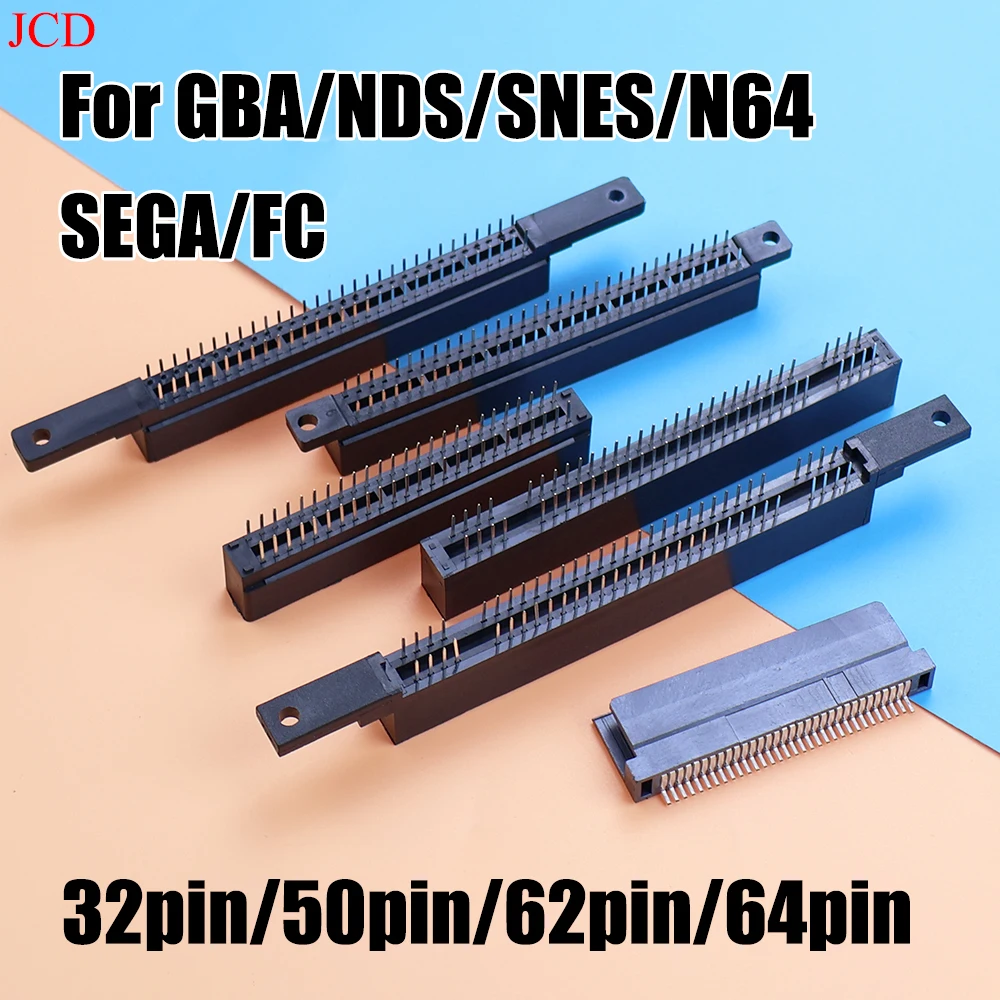 For GBA N64 SEGA Famicom FC NES SNES Game Cartridge Card Slot Connector Adapter Reader
