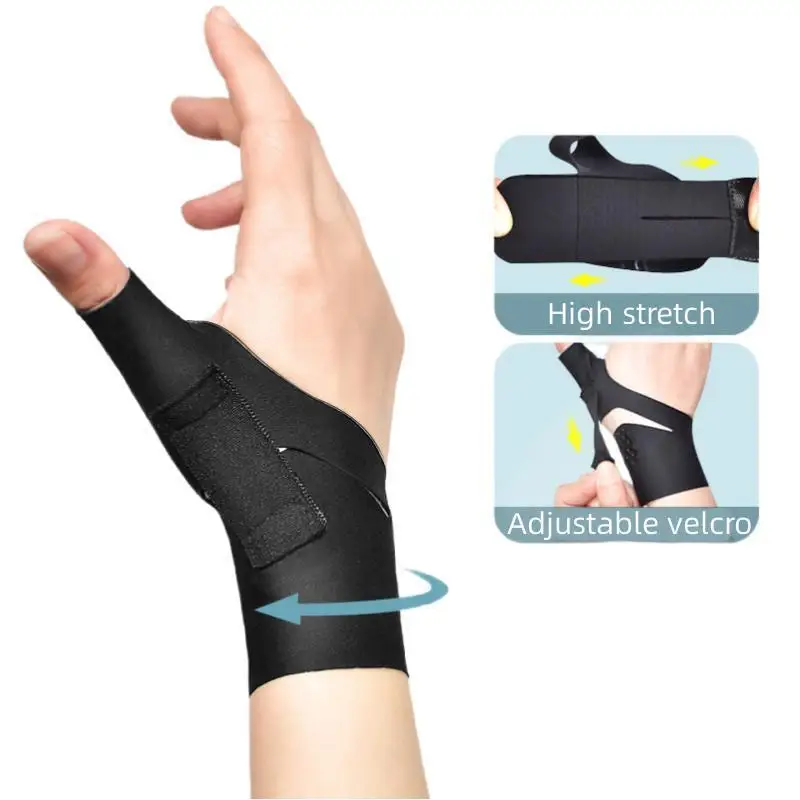 Wrist Thumb Support Brace Soft Elastic Thumb Compression Sleeve Protector Thumb Spica Splint Lightweight Wristband Gym Sports