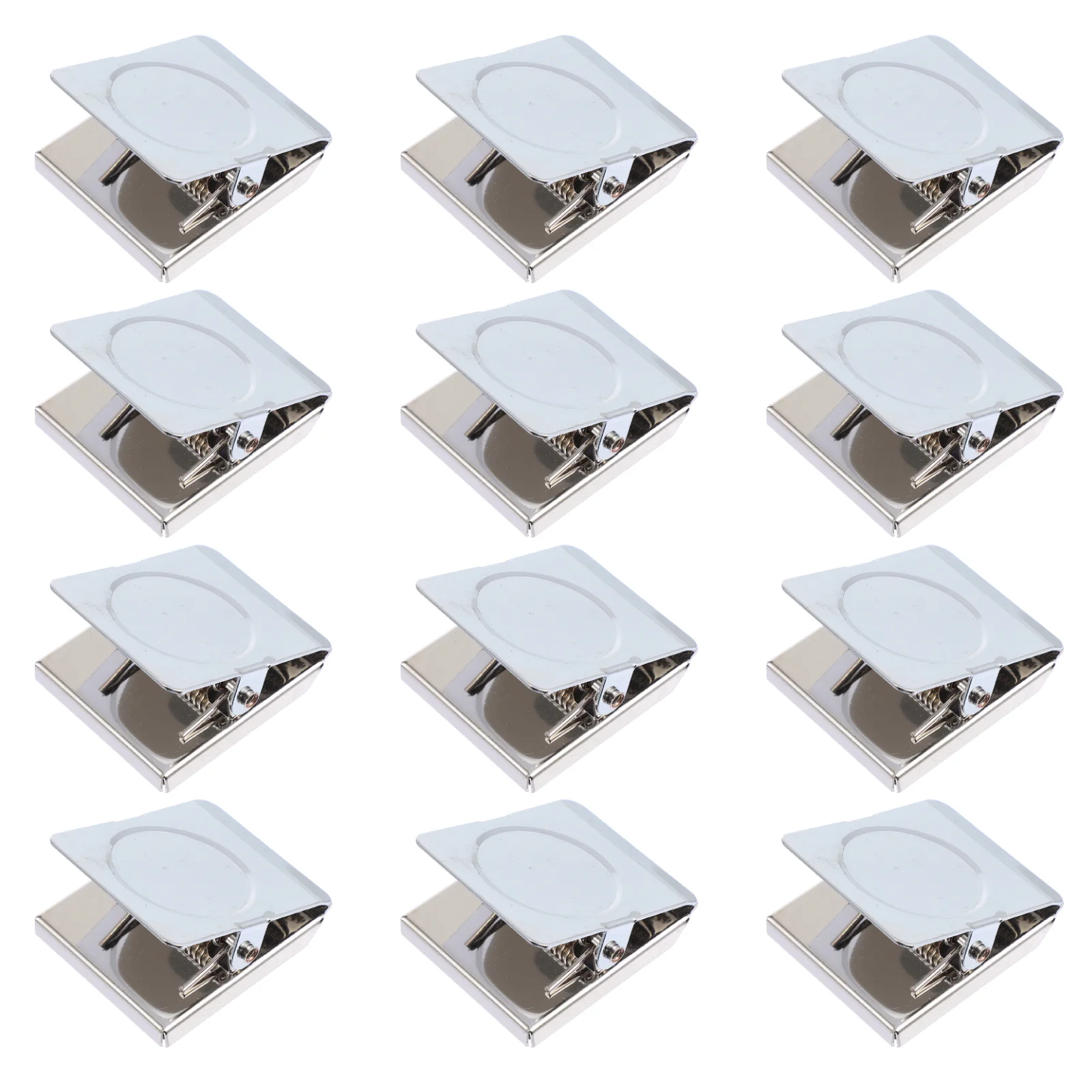 12 Pcs Magnet Clamp Fridge Clamps Whiteboard Magnetic Clip Stainless Steel Refrigerator