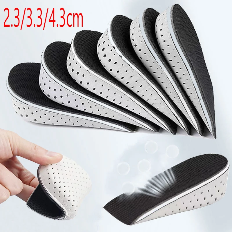 1 Pair Women Men Comfortable Height Increase Insole Unisex Memory Foam Insert Half Insoles Shoes Pads Elevator Cushion Brioche