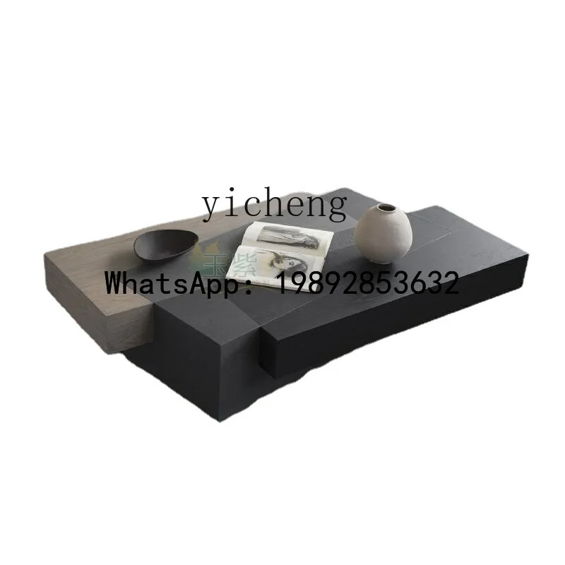 FF  Minimalist Coffee Table Living Room Home Solid Wood Small Apartment Square Coffee Table Light Luxury