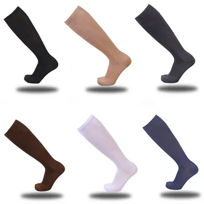 Compression Socks For Men Women Nurses Medical Graduated Nursing Travel Pressure Circulation Anti-Fatigu Knee High Sock 2pairs