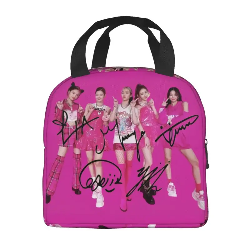 Kpop Group Itzys Korean Girls Singer Insulated Lunch Tote Bag for Women Resuable Thermal Cooler Bento Box Kids School Children