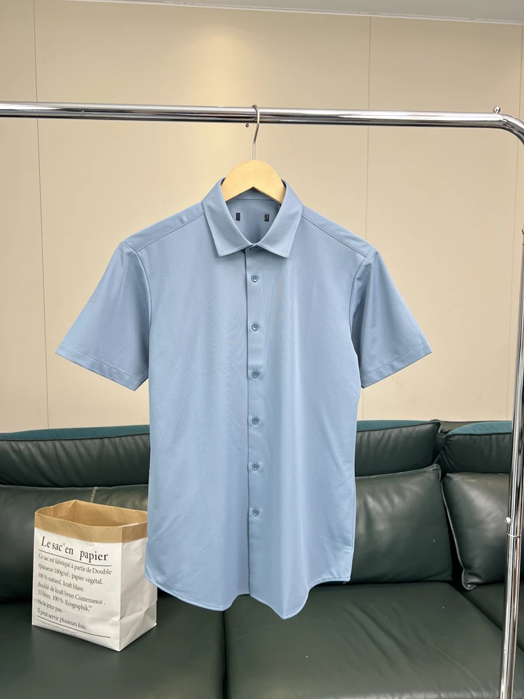 

Мужская летняя дышащая легкая повседневная рубашка H Home Tagl Sl Qui Dry с коротким рукавом, модная, приталенного кроя