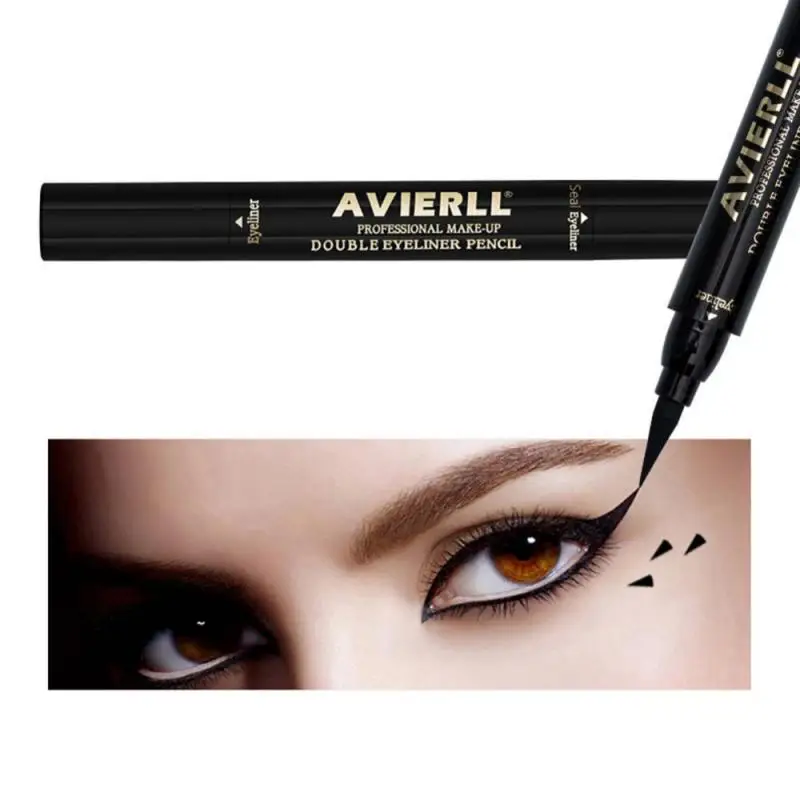 Waterproof Double-headed Liquid Eyeliner pen Quick Drying Printing Eyeliner Stamp Pencil cat Eye Cosmetics Makeup Tool