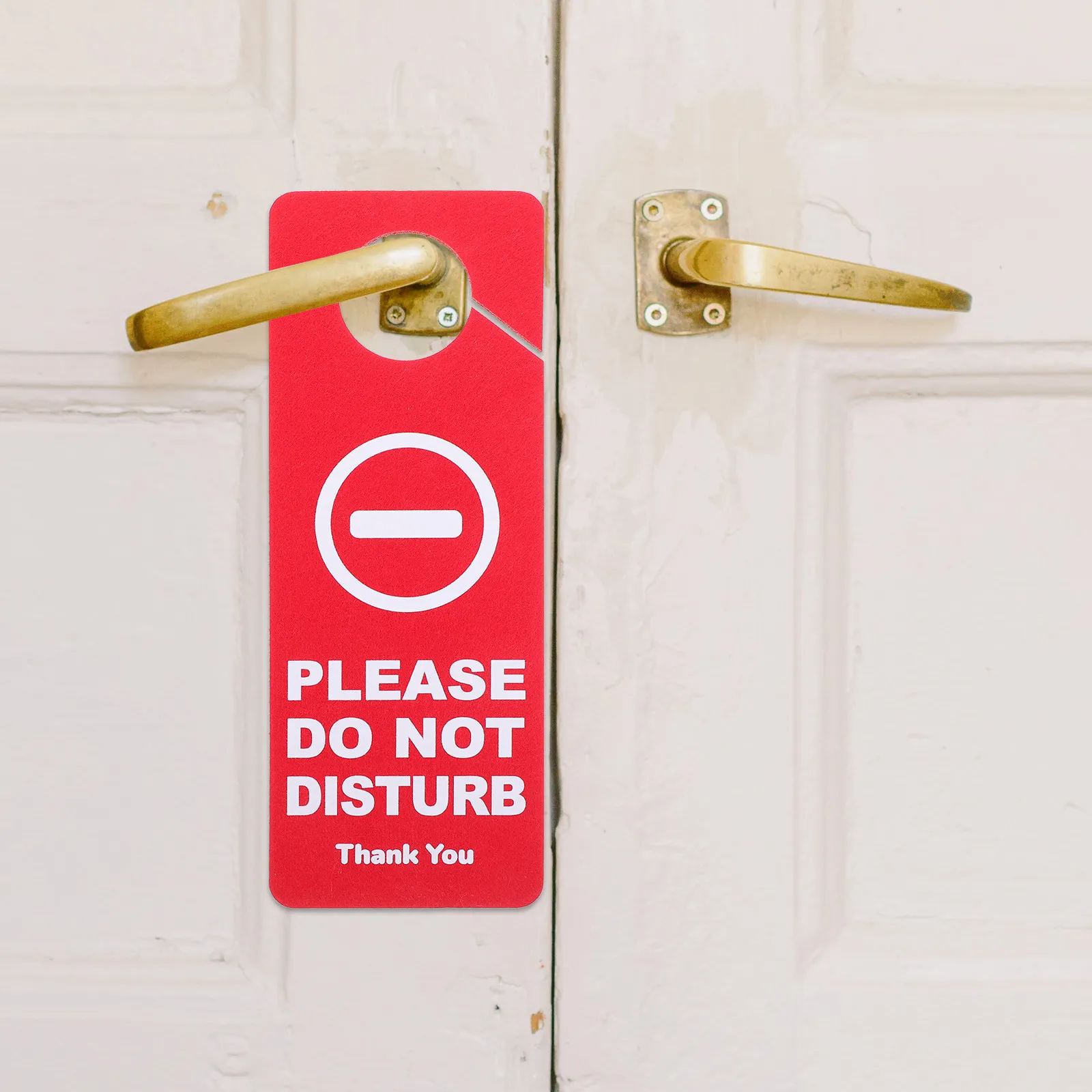 4Pcs Do Not Disturb Door Sign Felt Door Knob Hanging Signs for Hotel Office Bedroom Meeting Privacy Room Notice Tags