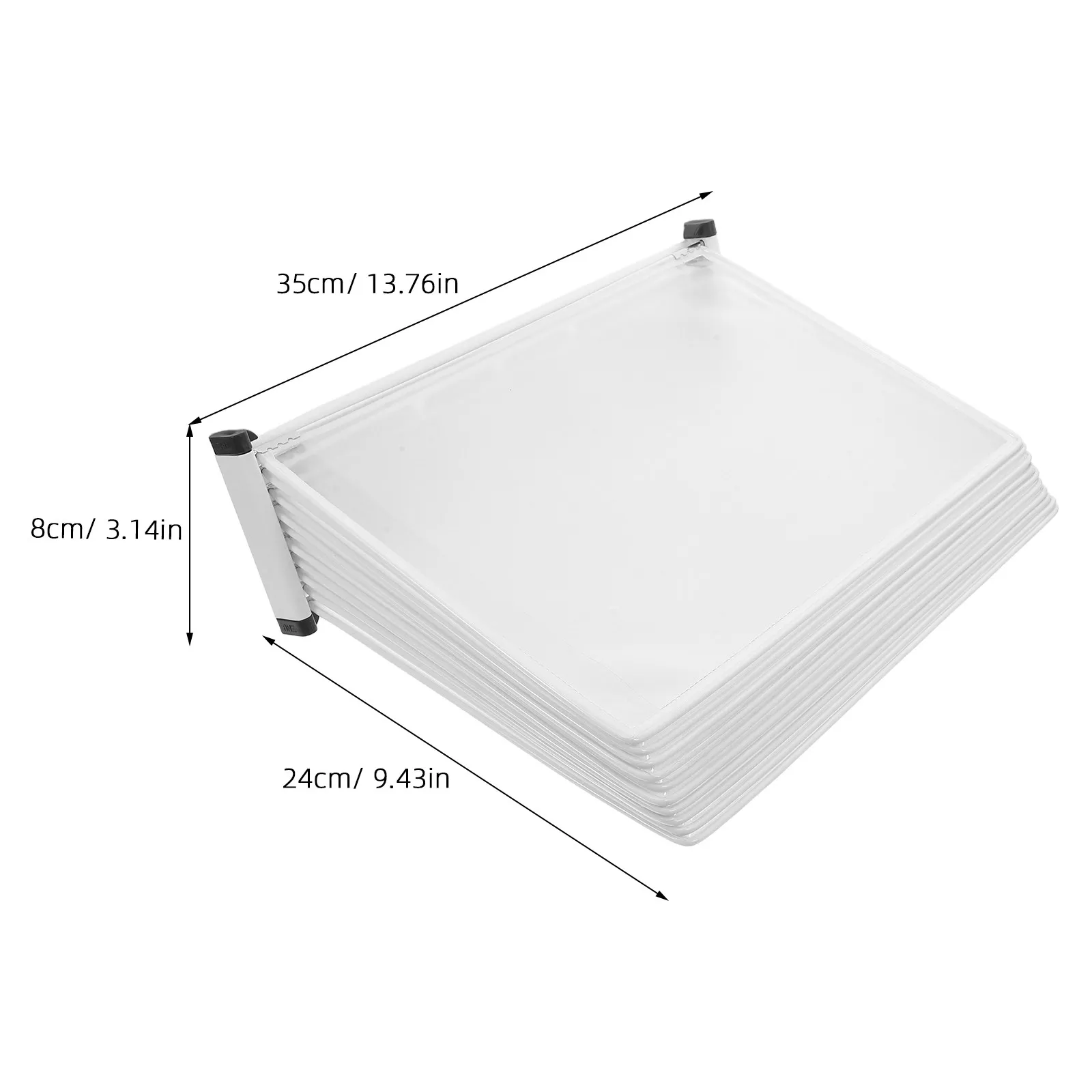 5 Page A4 Wall File Organizer Hanging File Folder Rack Space-Saving Document Holder Wall Mounted Display Stand Office