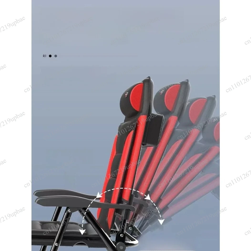 European Style Folding Reclining Fishing Chair, Multifunctional Portable Outdoor Chair for Camping Travel Fishing Dock