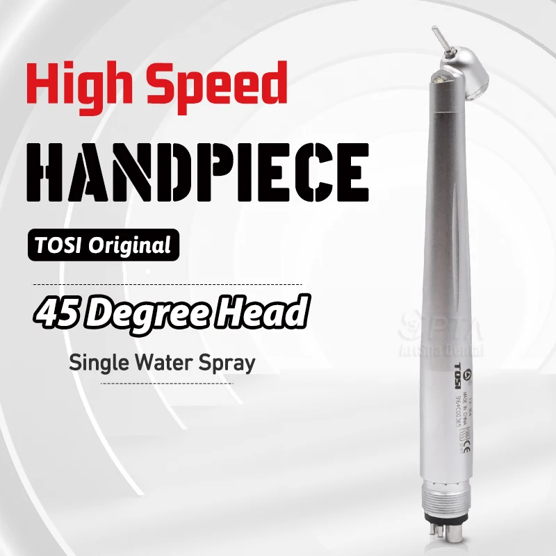 Original TOSI 45 Degree TX-164C Turbine LED Extraction Single Water Spray Type LED Handpiece High Speed Air Contra Angle