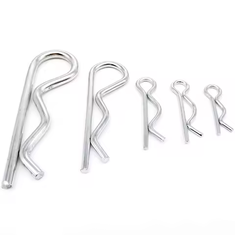 1/2/5/10/20pcs M1 to M7 Steel R Type Spring Cotter Pin Wave Shape Split Clip Clamp Hair Tractor Pin for Car Rod Diameter 1 - 7mm