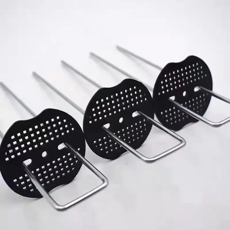 دبابيس مجلفنة شديدة التحمل من النوع U مع جوانات، دبابيس مناظر طبيعية، أوتاد حديقة، أوتاد سياج سبايك، أوتاد تأمين خيمة العشب #5