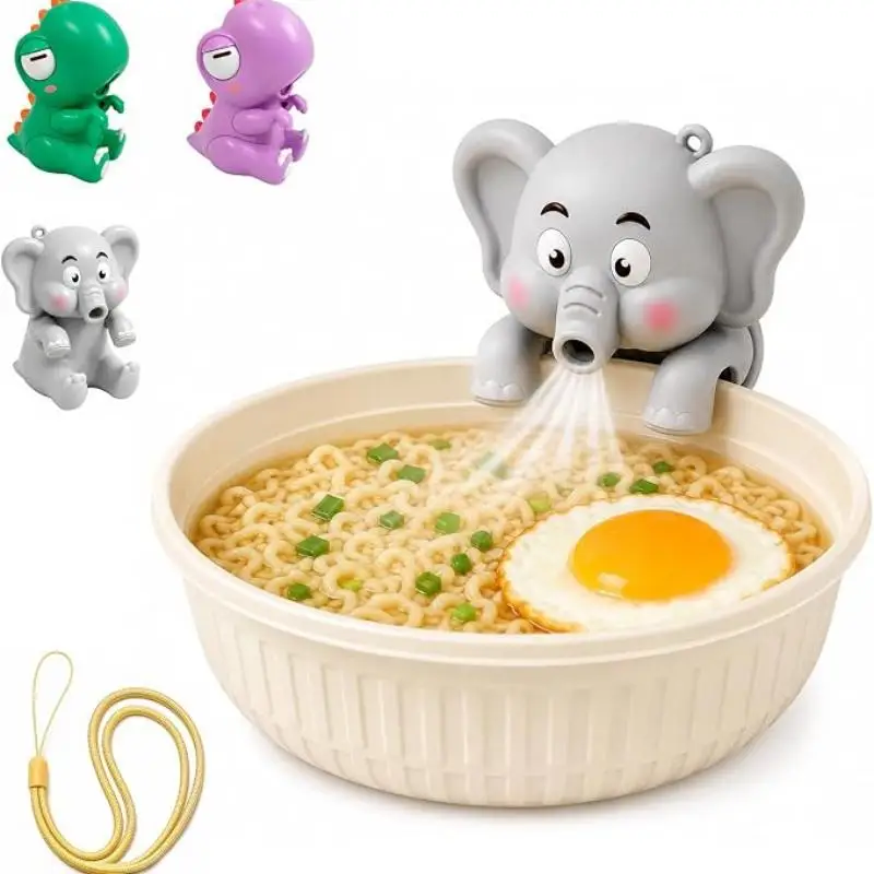 Cooling Clip-On Mini Fan for Cup Bowl Cute Elephant Animal Fans Coffee Chiller Mini Food Cooling Fan Rechargeable Air Blowing