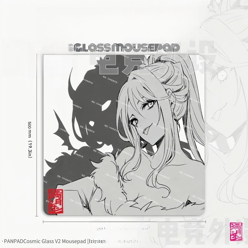 Replica Tempered Glass Mouse Pads Custom Anime Personalised E-Sports Gaming Mats Large Size Desk Pad PC FPS Gaming Mouse Pad