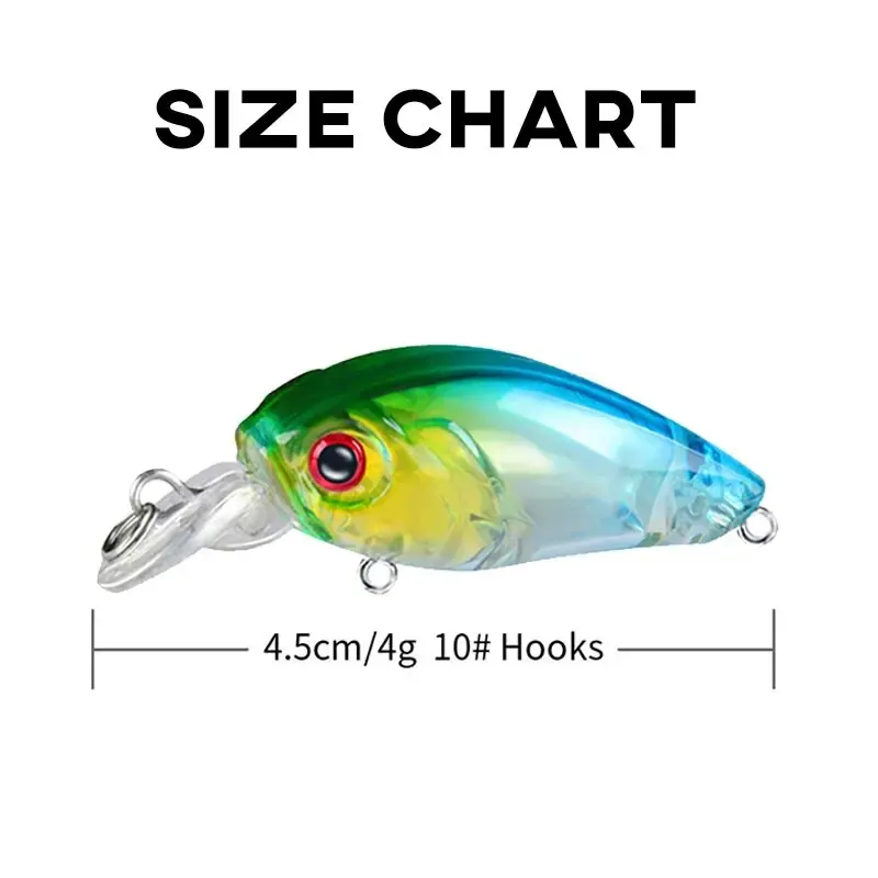 Crankbait Fishing Bait 8pcs 4g 4.5cm Artificial Hard Baits Crank Lure Set Sinking Minnow Jerkbait Wobbler Fishing Tackle Pesca image 2