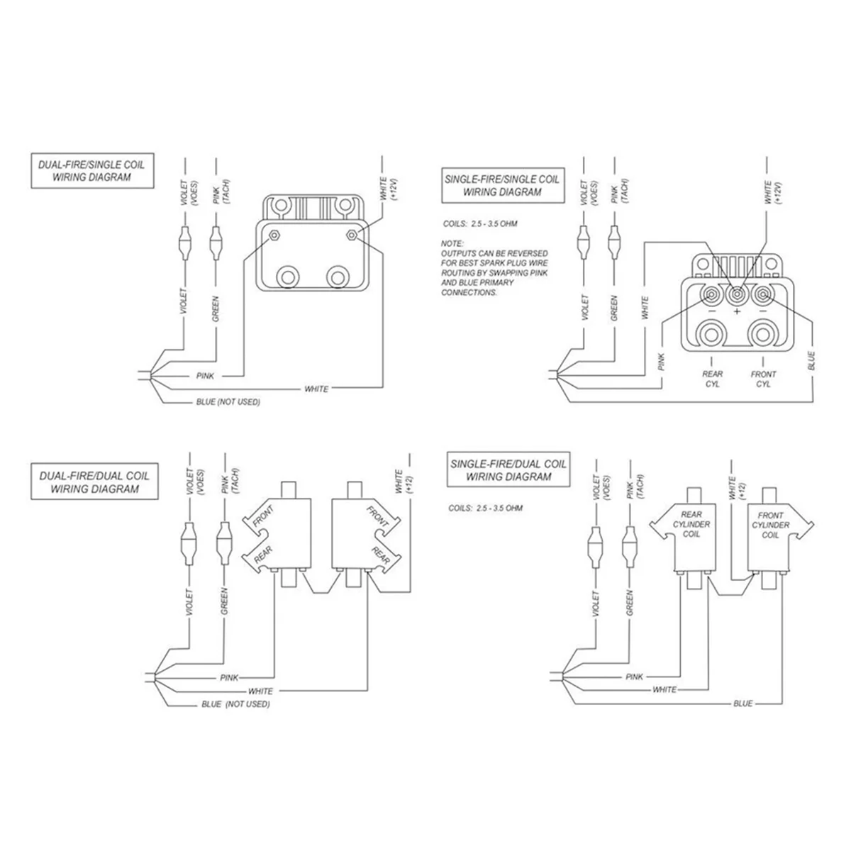 Single Fire Programmable Ignition Module 53-644 for Big Twin Harley Models 1970-1999