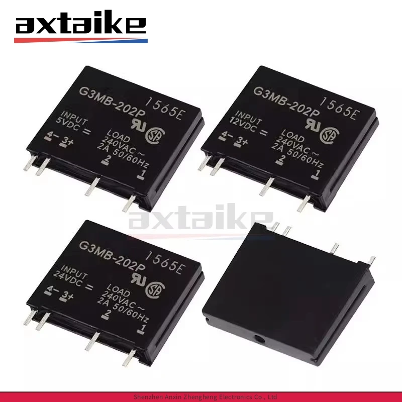 

5PCS G3MB-202P 5V 12V 24V DC-AC Solid State Relay Module SSR 2A 240V AC Snubber Circuit Resistor Relay Switch 4Pin