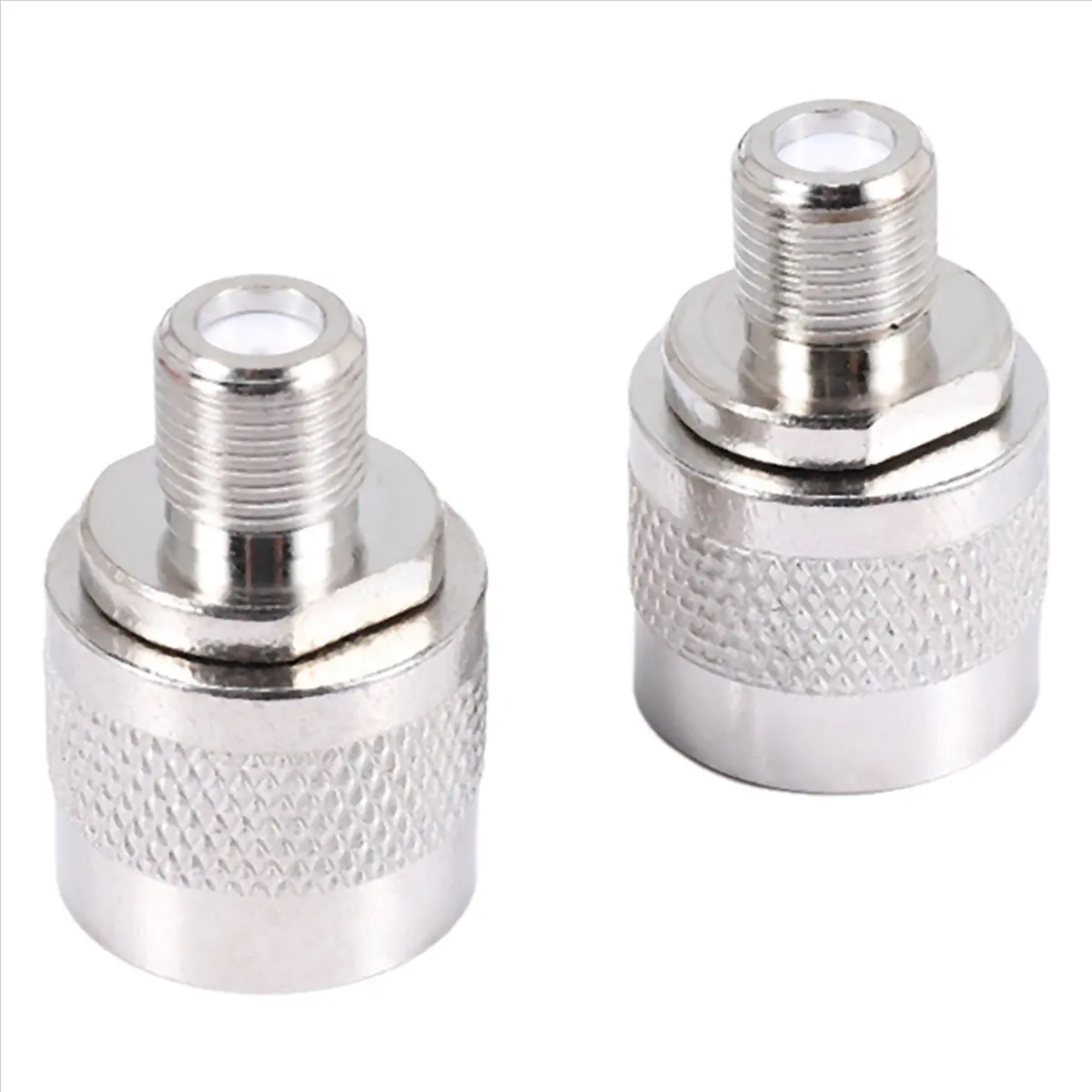 SWXF 2pcs N Type male plug to F female coaxial adapter connector for Wireless antenna,silver